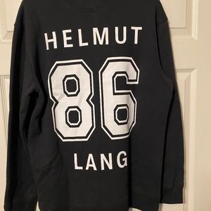 Helmut Lang Oversized Varsity Logo Sweatshirt